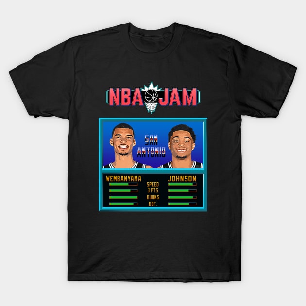 NBA JAM - SAN ANTONIO ! T-Shirt by Buff Geeks Art